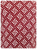 VINTAGE 1970s BURGUNDY WHITE GEOMETRIC PATTERN SKINNY RIB FINE KNIT JUMPER TOP MENS M L