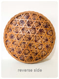 VINTAGE 1970’s BAMBOO TRAY EXTRA LARGE WOVEN RATTAN CANE WICKER BASKET DISPLAY DISH TRAY HAND MADE RETRO