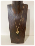VINTAGE ANTIQUE GOLD RAW BRASS HEART LOCKET MINIMAL NECKLACE