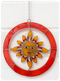 Boho Balinese Smiling Sunshine Sun Catcher Stained Glass