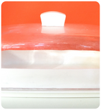 VINTAGE 1970’s CREAM MELAMINE BUTTER CHEESE DISH RETRO