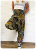 Indian Cotton Peacock Print Harem Pants Trousers Hippie Boho