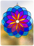 Bohemian Balinese Sun Catcher Stained Glass Mandala
