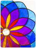 Bohemian Balinese Sun Catcher Stained Glass Mandala