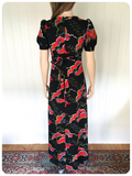 VINTAGE 70’s PSYCHEDELIC MAXI DRESS FESTIVAL BOHO HIPPIE UK 10