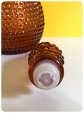 MID CENTURY VINTAGE 1960’s TALL AMBER EMPOLI ITALY GLASS DECANTER GENIE BOTTLE