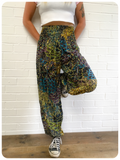 Indian Cotton Peacock Print Harem Pants Trousers Hippie Boho