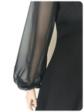 ORIGINAL VINTAGE 1970’s 70’s BLACK DIAMANTÉ MAXI GODDESS DRESS UK 12