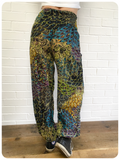 Indian Cotton Peacock Print Harem Pants Trousers Hippie Boho