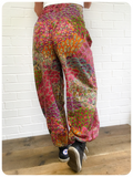 Indian Cotton Peacock Print Harem Pants Trousers Hippie Boho
