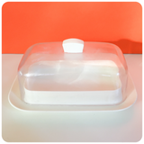 VINTAGE 1970’s CREAM MELAMINE BUTTER CHEESE DISH RETRO