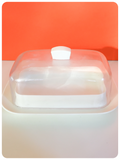 VINTAGE 1970’s CREAM MELAMINE BUTTER CHEESE DISH RETRO