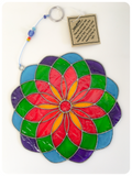 Boho Balinese Sun Catcher Stained Glass Mandala