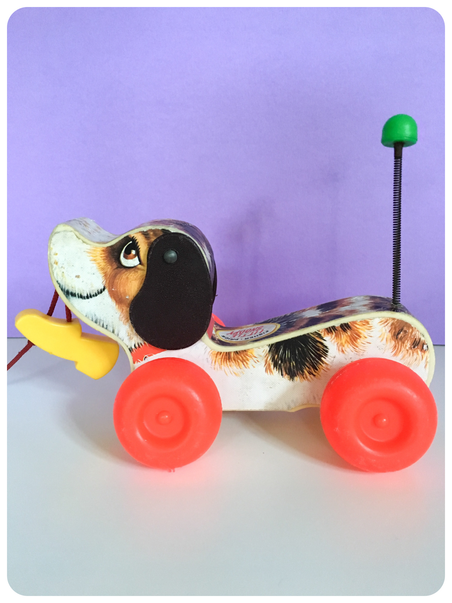 VINTAGE 1960 s 1965 FISHER PRICE LITTLE SNOOPY 693 DOG PULL ALONG TOY Penny Bizarre