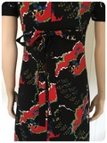 VINTAGE 70’s PSYCHEDELIC MAXI DRESS FESTIVAL BOHO HIPPIE UK 10