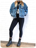 Vintage 80s Acid Wash Blue Bell Boyfriend Wrangler Denim Jacket 8-14
