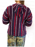 Vintage 90s Mexican Baja Jerga Surf Hippie Festival Hoodie Top