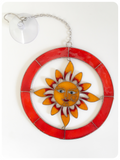Boho Balinese Smiling Sunshine Sun Catcher Stained Glass