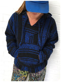 Vintage 90s Mexican Baja Jerga Surf Hippie Festival Hoodie Top