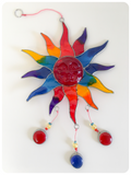 Bohemian Balinese Smiling Sunshine Sun Catcher Stained Glass