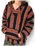 Vintage 90s Mexican Baja Jerga Surf Hippie Festival Hoodie Top Size 8-12