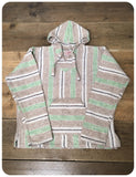 90s Mexican Baja Jerga Surf Hippie Festival Hoodie Top Size M