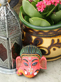 Ceramic Indian Ganesh Elephant Wall Hanging Mask - Penny Bizarre - 1