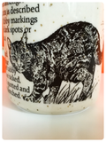 VINTAGE 1970’s/1980’s TABBY CAT CUP MUG BROWN CREAM MADE IN WALES