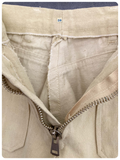 VINTAGE 70’s CREAM COTTON DENIM MID WAIST RISE WIDE FLARES JEANS TROUSERS UK6