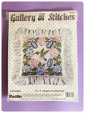 VINTAGE 1990’s BUCILLA GALLERY OF STITCHES 33306 HUMMINGBIRD CROSS STITCH RUFFLE PILLOW KIT