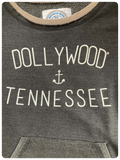 VINTAGE DOLLYWOOD TENNESSE DOLLY PARTON THEME PARK RAGLAN JERSEY SWEATER SWEATSHIRT L 12-14