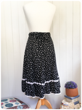 VINTAGE 70’s HIGH WAISTED GYPSY PEASANT BOHO POCKET SKIRT UK8