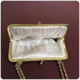 PRETTY VINTAGE 50’s FRANKEL & ROTH BEADED TAPESTRY EVENING BAG PURSE