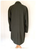 VINTAGE 50’s 60’s DARK GREEN GABARDINE MAC RAINCOAT JACKET MOD COAT OVERCOAT L XL