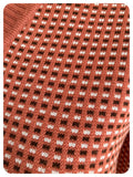 VINTAGE 1970s V NECK SKINNY RIB KNITTED JUMPER TOP BROWN FLECK UK8 -10