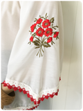 VINTAGE 1970’s EMBROIDERED PEASANT GYPSY BLOUSE BOHO TOP UK8-14