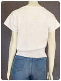 VINTAGE 1970’s 1980’s GEOMETRIC ABSTRACT ATOMIC KNIT JUMPER TEE TOP UK8-12
