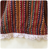 VINTAGE 70’s HIGH WAISTED WOVEN COTTON GYPSY PEASANT BOHO MAXI SKIRT UK10