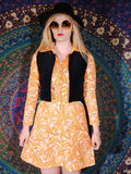 Black Velvet Cropped Vintage 70's Waistcoat - Penny Bizarre - 2
