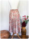 VINTAGE 70’s/80”s PAISLEY HIGH WAISTED FULL CIRCLE SKIRT BOHO UK10-12