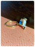 CUTE VINTAGE RETRO MINI 3D SCOOTER MOD ENAMEL BLUE WHITE KEYRING KEYCHAIN