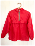 VINTAGE 1970s RED K WAY WINDBREAKER PACAMAC RAIN COAT JACKET POCKET KIDS YOUTH 12-13 YEARS