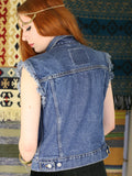 Vintage Levi's Distressed Denim Gilet Waistcoat - Penny Bizarre - 5