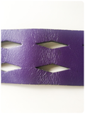 VINTAGE 80’s WIDE PURPLE LEATHER CUT OUT DESIGN CINCH WAIST HIP BELT