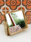 1970's Marble Effect Vanity Shaving Wall Mirror Square - Penny Bizarre - 4