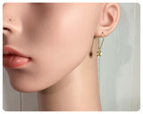 VINTAGE ANTIQUE GOLD BEATEN BRASS DISC SIMPLE ROUND COIN MINIMAL DAINTY DANGLE DROP EARRINGS