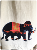 VINTAGE 70’s THAI COTTON ELEPHANT PRINT KAFTAN MAXI DRESS 10-12