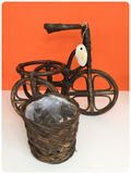 VINTAGE 70’s CANE WICKER BAMBOO BICYCLE TRICYCLE BIKE PLANTER PLANT HOLDER STAND