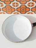 1970's Brown Floral Enamel Frying Pan - Penny Bizarre - 2