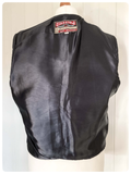 VINTAGE 80’s A.B.A SKIN BLACK REAL LEATHER BIKER BIKE WAISTCOAT VEST SMALL
